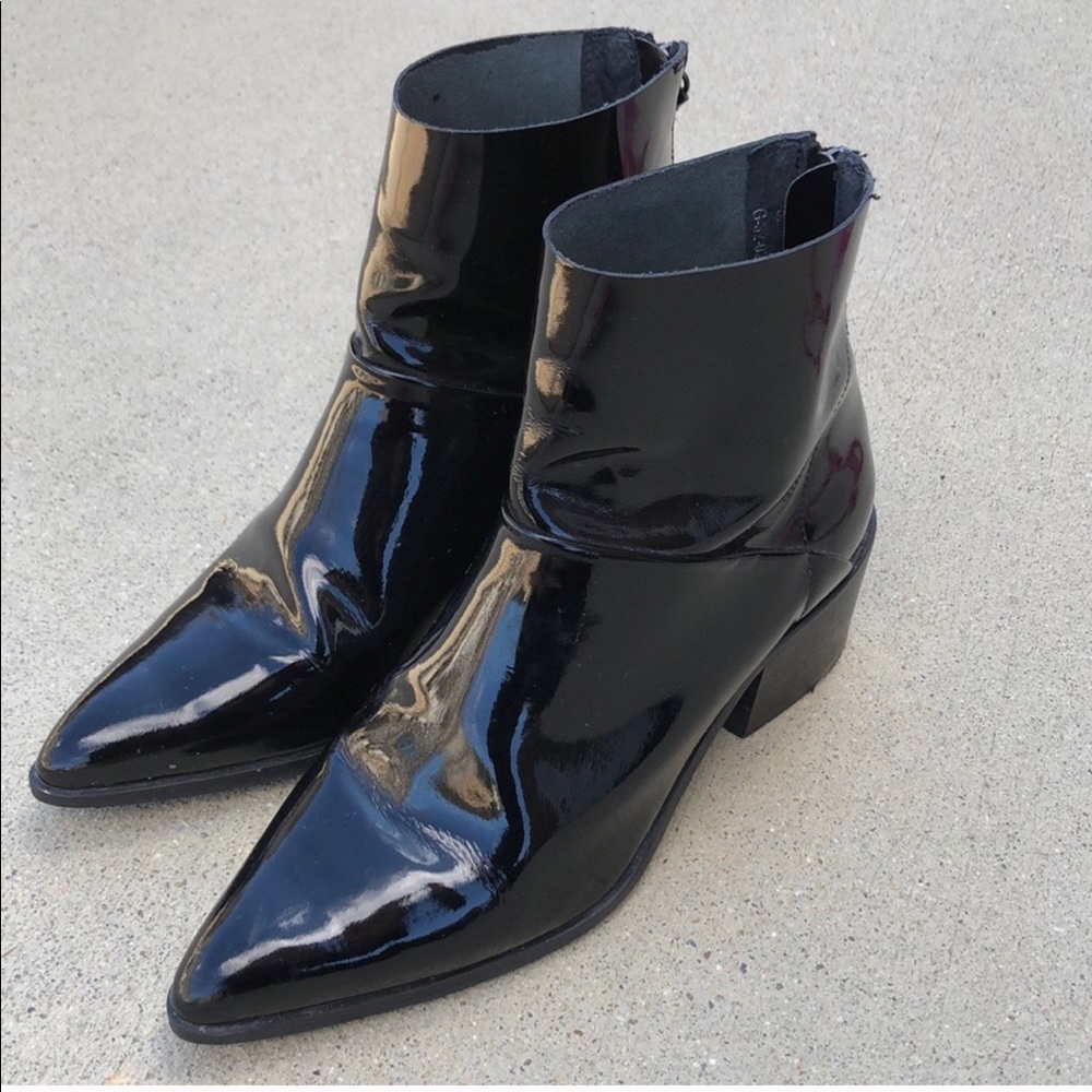 Top Shop Glossy Ankle Boots 🖤